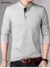 Herren-T-Shirts Liseaven Männer Langarm-T-Shirt Einfarbige T-Shirts Slim Fit T-Shirt Freizeithemden Herrenoberteile T-Shirts Y2302