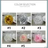 装飾的な花の花輪8cm 22colorsシルクローズ人工花の頭、結婚式の芸術のための高品質のdiy