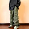 Pantalons pour hommes Cargo Tooling Pant Harajuku Vintage Loose Wide Leg Streetwear Casual Pantalon de nettoyage 230131