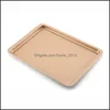 Backformen Pfannen Carbon Steel Sheet Pan 14-Zoll-Kuchen-Plätzchen-Pizza-Tablett-Platte Rose Gold Nonstick Rec Vt Drop Lieferung Hausgarten Dhnus