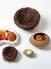 Bowls Creative Bird Nest Decorations Dessert Bowl Egg Shell strutsformad keramisk kall dryck grill restaurang tabell