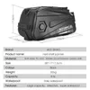 Panniers s WEST BIKING Bike Rack Waterproof Carbon Leather Bicycle Seat Cargo Bag Rear Pack Trunk Pannier Handbag 0201