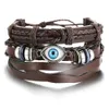 Andra armband mode smycken m￤n l￤der sladd handgjorda v￤vda armband vintage mti lager ￶gon charms punk droppleverans dhtnj