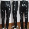 Herrenhose Sexy Kunstleder Wetlook Enge Leggings Clubwear Reißverschlusshose Herbst Baggy Fashion Oversize Sport 230131