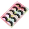 False Lashes 5 Pairs Mink Eyelashes Fluffy 3D Natural Long False Eye Lash Dramatic Volume Faux Cils Maquiagem