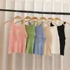 Damen Tanks Camis HELIAR Frauen Plain Halter Tops Gestrickte Off Schulter Y2K Tops Camis Sexy Crop Tops Frauen Tank Tops 2022 sommer Y2302