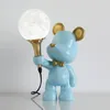 Lâmpadas de mesa Creative Hug Bear Cartoon Crianças Quarto Led Night Light Quarto Sono Sono de cabeceira Lâmpada Lâmpada de aniversário Presente de aniversário