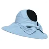 قبعات واسعة الحافة الصيف في الهواء الطلق للنساء Sun Visor UV Protection Big Beach Hiking Hat قمة قابلة للطي قابلة للطي قابلة للطي قابلة للطي قابلة للطي.