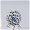 Charms Collezione primavera 925 Sterling Sier Gioielli Perline Blu Dreamcatcher Fit Bracciali stile europeo Collane Regalo fai da te per le donne Dhyg8