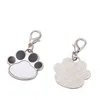 Accessoires pour animaux de compagnie, empreintes de Sublimation, pendentif de chiot, jolis bijoux pour animaux de compagnie, étiquettes de collier d'identification, chiot, caniche, griffe de patte, porte-clés B231