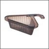 Hanging Baskets New Triangar Drain Basket Sink Rack Punch Kitchen Faucet Wash Basin Drop Delivery Home Garden Housekee Organization S Dhyt0