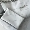 Oil Wax Leather White 22 Shopping White Bags With Pouch Silver Metal Hardwar Matelasse Chain Shoulder Handbags S/L Jumbo/Maxi Outdoor Sacoche Purse 35cm/39cm For Women