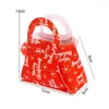 Julekorationer Santa Sack Children Xmas Gifts Candy Stocking Bag Utsökt Claus Tryckt filtduk