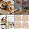 Mats Pads 4Pcs Simple Square Nonskid Cup Mat Cotton Thread Woven Drop Delivery Home Garden Kitchen Dining Bar Table Decoration Acce Dhlyp