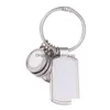 Keychains lanyards mode diy sublimatie blanco ronde thermische beurt ontwerper keychain po frame voor vrouw man sier auto sleutelring dh7lk