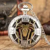Pocket Watches Steampunk Watch Top Luxury Spider Hollow Design Black Dial Chain Pendant Mens Gift Reloj de Bolsillo Drop