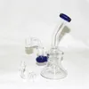 7,4 pouces bécher en verre bong narguilé givré et peinture tuyau d'eau coloré haute hauteur dab rigs avec bol en verre