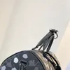 Torba podróżna o dużej pojemności Polka Dot Torby podróżne Wytłoczony nadruk z napisem Sacoche Zewnętrzny skórzany pasek Miękka dwustronna walizka Bagaż Bb Backpack