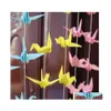 Party Decoration 10 Pcs/Lot Diy Handmade Origami Products 10Cm Paper Birds For Wedding Props Holiday Gift Hanging Supplies Drop Deli Dhtib