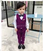 Garnitury Kids Blazer Vest Pants 3PCS Zestaw Flower Boys Wedding Suit Dzieci Formal Tuxedo Performe Dance Dance Dress Kostium 230131