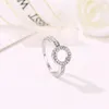 Anneaux de mariage Mode Cristal Creux Doigt Rond Pour Femme Rose Or Argent Couleur Simple Bijoux Amoureux Cadeaux En Gros