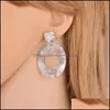 Charme Fashion Acrylique Acide Resin Boucles d'oreilles ovales Slecol