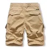 Shorts pour hommes Multipocket Cargo Shorts Mens Summer Solid Color Shorts Hommes Vêtements Streetwear Kaki Mode Tactique Pantalon Court Homme Shorts G230131