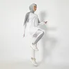 الملابس العرقية المسلمة الرياضية ملابس مجموعات للسيدات الرياضة الحجاب الإسلامية أزياء بلوزة متواضعة طويلة الأكمام قمم السراويل الملابس غير الرسمية 230131