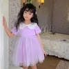 Girl's Baby Girls Summer Clothing Korean Style 2023 New Princess Mesh Fairy Dress Children Patchwork Dresses #7256 0131