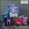 Party Decoration Independence Day Pillowcase Decorative Sofa Cushion Case Bed Pillow Er Jy 4Th Car Polyester Drop Delivery Home Gard Dhsdg