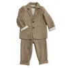 Anzüge Jungen Mädchen Casual Hansome Anzüge Set Kinder Frühling Sommer Blazer Hosen/Shorts 2 stücke Kleidung Sets Kid Geburtstag party Show Kostüm 230131