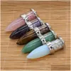 Charms Natural Stone Form Chakra Pendum Hanger Rose Quartz Haling Reiki Crystal Finding for Diy kettingen Women Fashion J Dhgarden Dhdiq