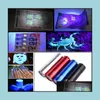 Andra evenemangsfestleveranser Mini UV 9 LED -ficklampa Violet Light Torch Lamp Battery Traviolet f￶r Antifake Money Detector Urin Dr OTOCF
