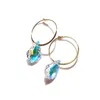 Hoop Earrings Lii Ji Austrian Crystal 14K Gold Filled Handmade Jewelry For Women Gift