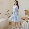 Girl's Es Children Cotton 2022 Summer Girls Puff Sleeve Princess Dress Elegant Kids Party Clothing Casual #6991 0131