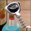 ￖppnare Creative Wine Bottle Opener Rostfritt st￥l Metall Stark korkskruvtryck Vinge Grape Home Kitchen Bar Tools VT1908 Drop de DH975