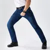 Erkek kot erkekler streç moda düz sıska bol erkek taktik denim pantolonlar erkek kargo pantolon