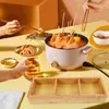 Plates Wooden Snack Serving Tray Compartment Plate Large For Pot Restaurant Vegetable Dinner
