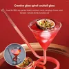 Wine Glasses Vampire Filter Red Glass Long Tail Cocktail Straw Rotating Martini Transparent Cup