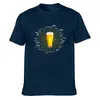 45言語のメンズTシャツビールシャツ標準春秋フィットネス面白いカジュアルパーソナライズされた半袖レジャークルーネック