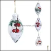 Party Decoration 4Pc Christmas Waterdrop Shape Ornament Xmas Tree Door Wall Hanging Favor Drop Delivery Home Garden Festive Supplies Dhegb