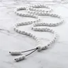 Strand Arrivo 6 MM Bianco Opaco Porcellana Braccialetto di Perline Fascino 108 Perline Corda Elastica Collana Donna Uomo Healing Pulsera gioielli