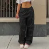 Women's Pants Capris Y2K Clothing Oversized Drawstring Low Waist Parachute Loose Fit Sweatpants Trousers Women Jogger Cargo Pants Streetwear Outfits 230201