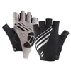 Cykelhandskar 1Pair Halvfinger Anti Slip Outdoor Sport Sun Protection Wear-beständiga sportcykeltillbehör