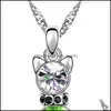 Brincos colar de jóias de cristal de gato conjuntos de jóias de alta qualidade 6 cores Min Ordem 1832 T2 Drop entrega dh9gq