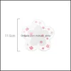 Mats Pads 1Pcs Japan Style Cherry Blossom Heat Insation Table Mat Family Office Antiskid Tea Cup Milk Mug Coffee Drop Delivery Hom Dhx01