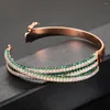 Bracelet Jimbora Original lignes emmêlées manchette bijoux pour femmes plein Micro cubique Zircon filles fête 2023