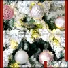 Decora￧￣o de festa 20pcs 6cm Bola de ￡rvore de Natal Balada Bauble Hanging Ornament Glitter Balls Decor Drop Drop Home Garden Festive SU DHUBV