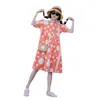 Girl's Summer Children Clothing 2022 New Girls Princess Dress Fashionable Kids Cute Dot Casual Dresses #7022 0131