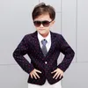 Costumes Design Boys Dots Imprimers Blazers Kids Fashion Spring Blazer Jacket for Boys Children Formal Wedding Cost Blazer Boys Veste 230131